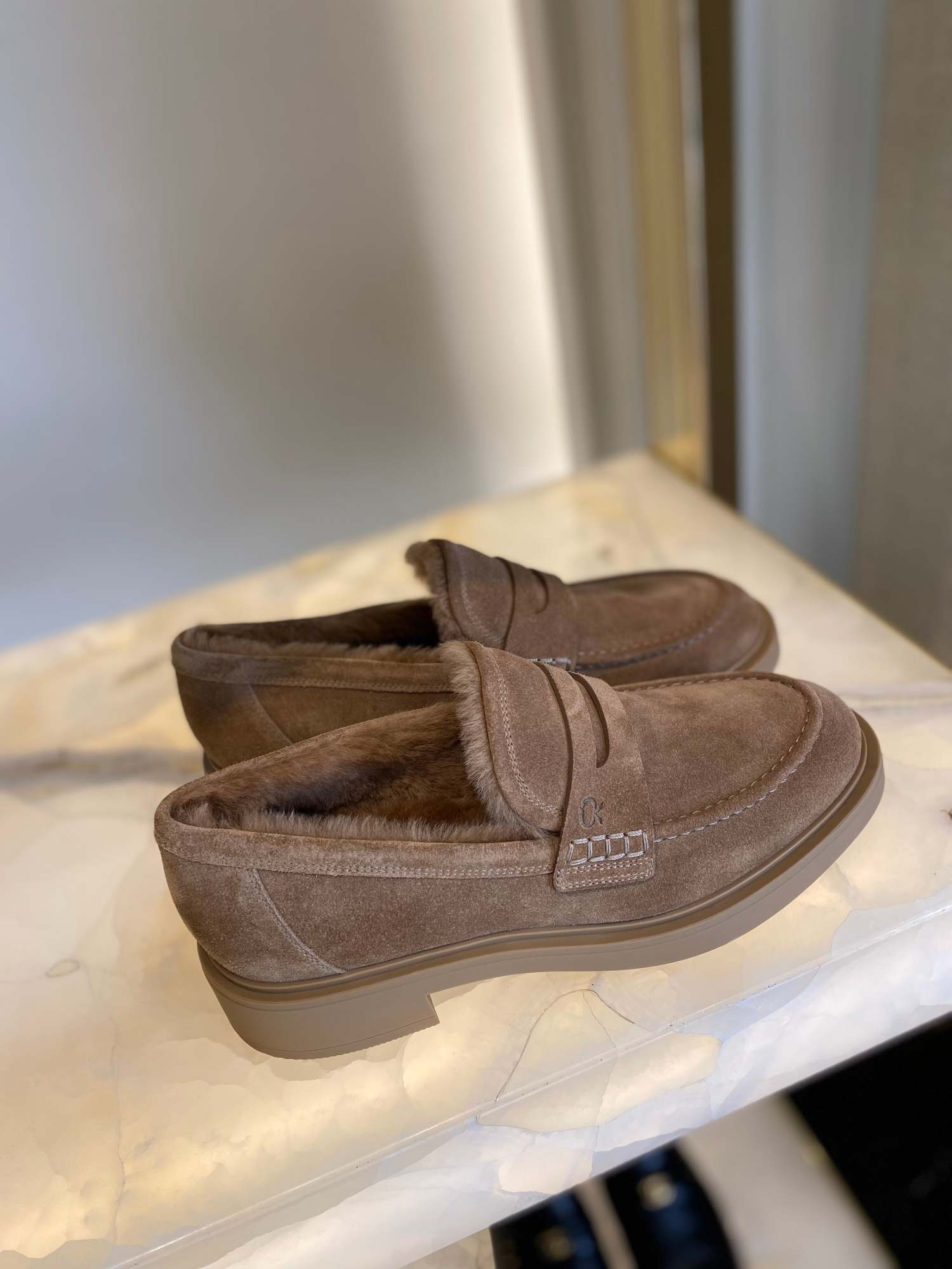 Gianvito Rossi Harris Suede Loafers In Brown