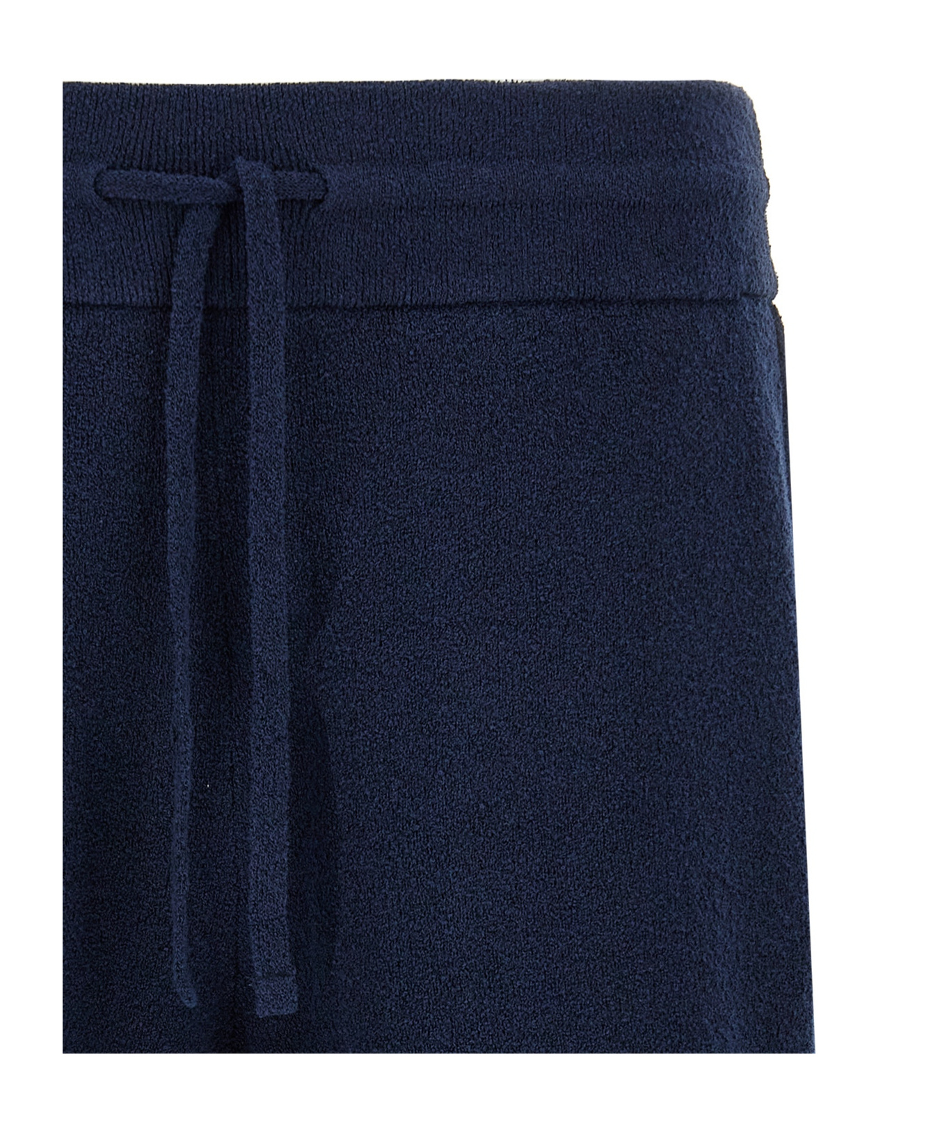 Roberto Collina Terry Cloth Drawstring Bermuda Shorts In Blue