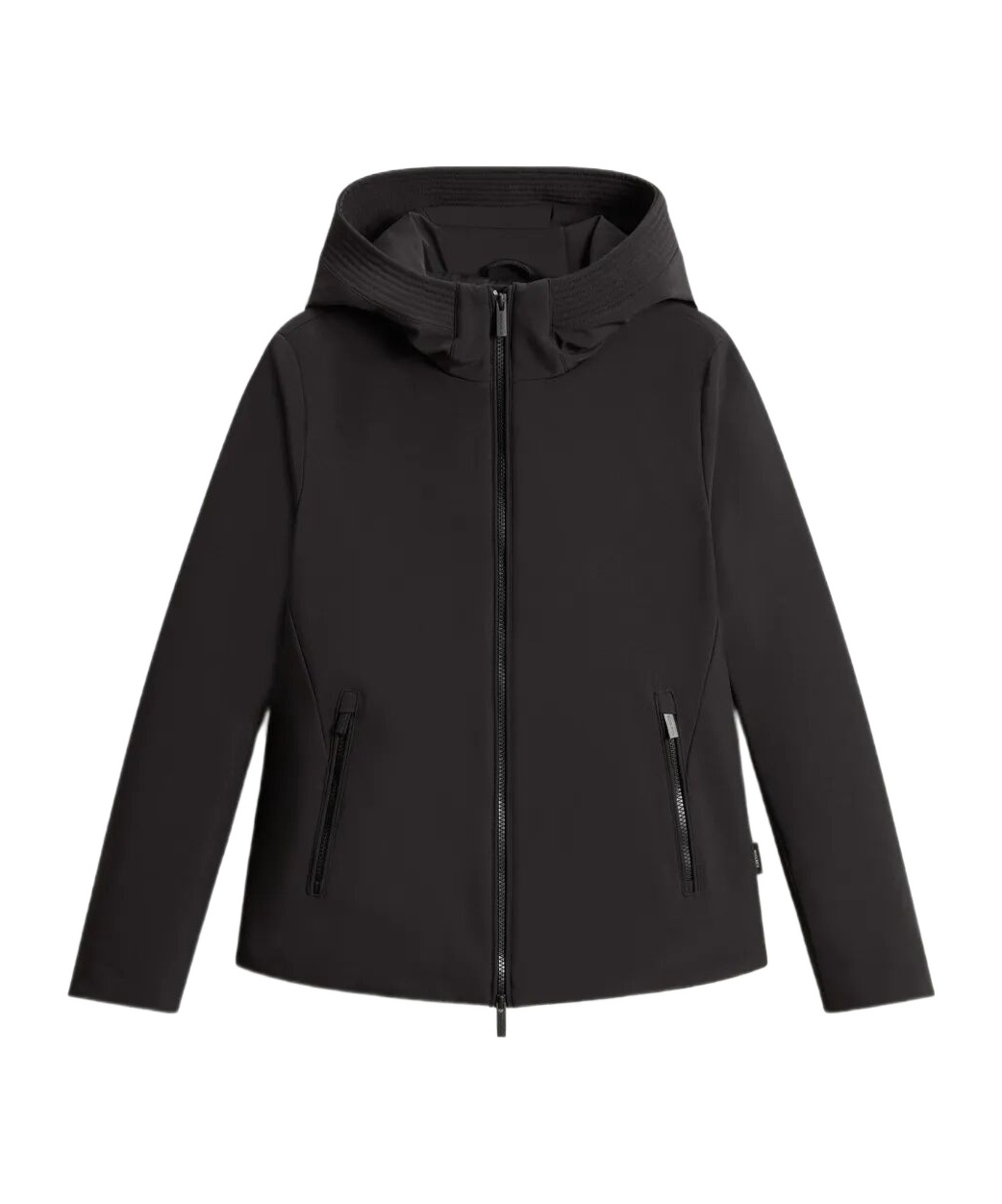 Woolrich Hooded Long Sleeve Parka With Side Pockets In Black