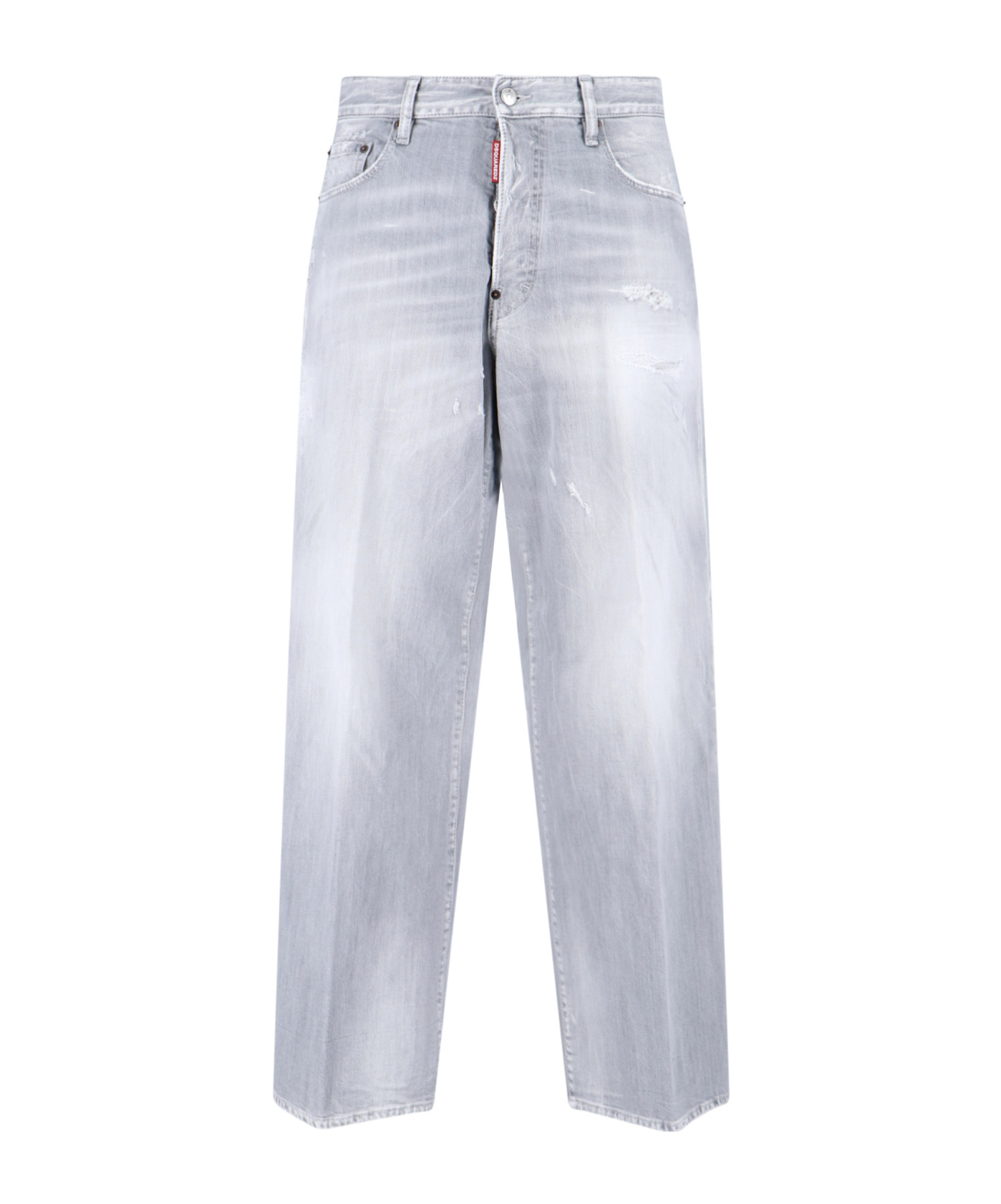 Dsquared2 Straight Fit Trousers Distressed Finish