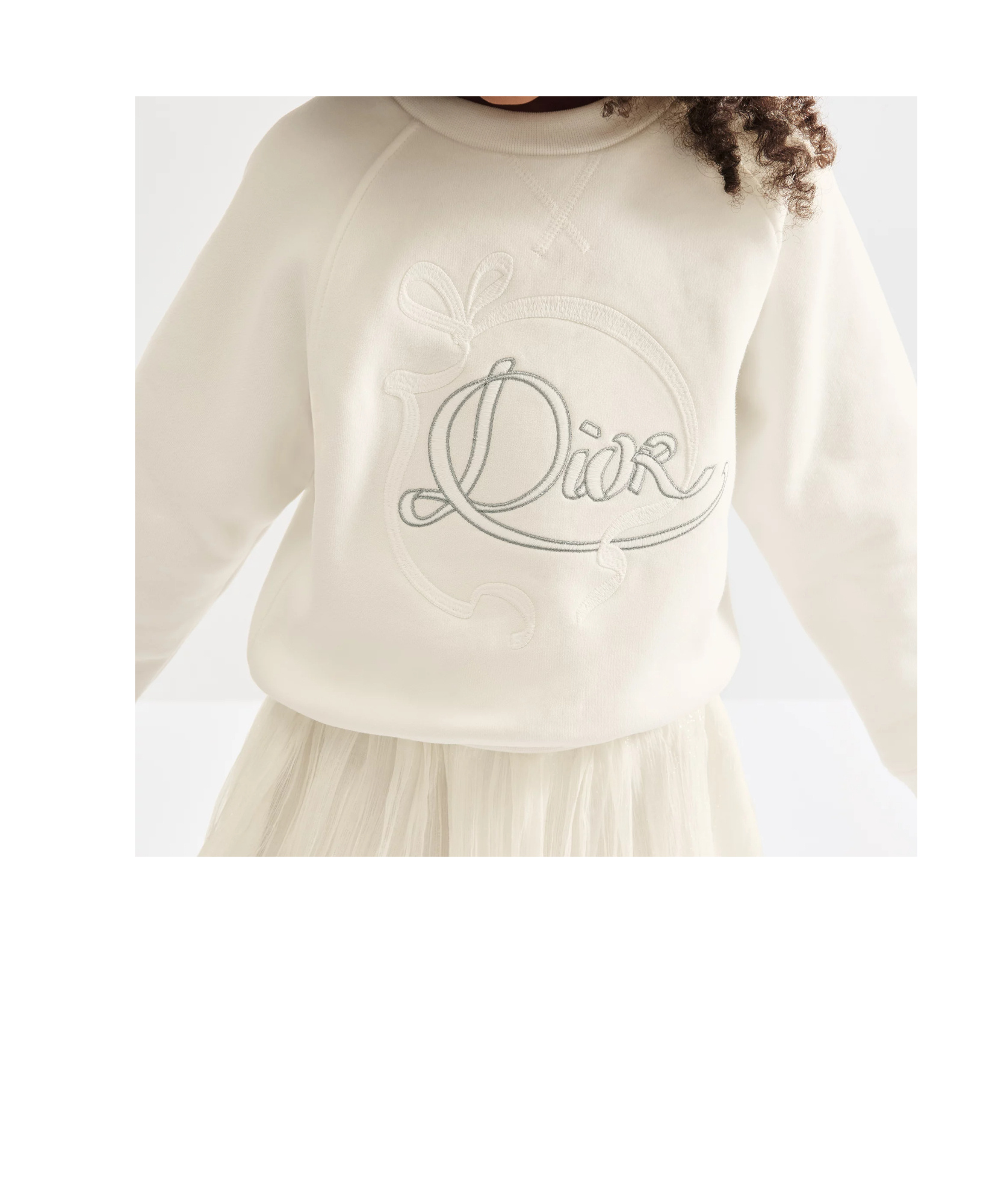 Dior Long-sleeved Sweatshirt In White