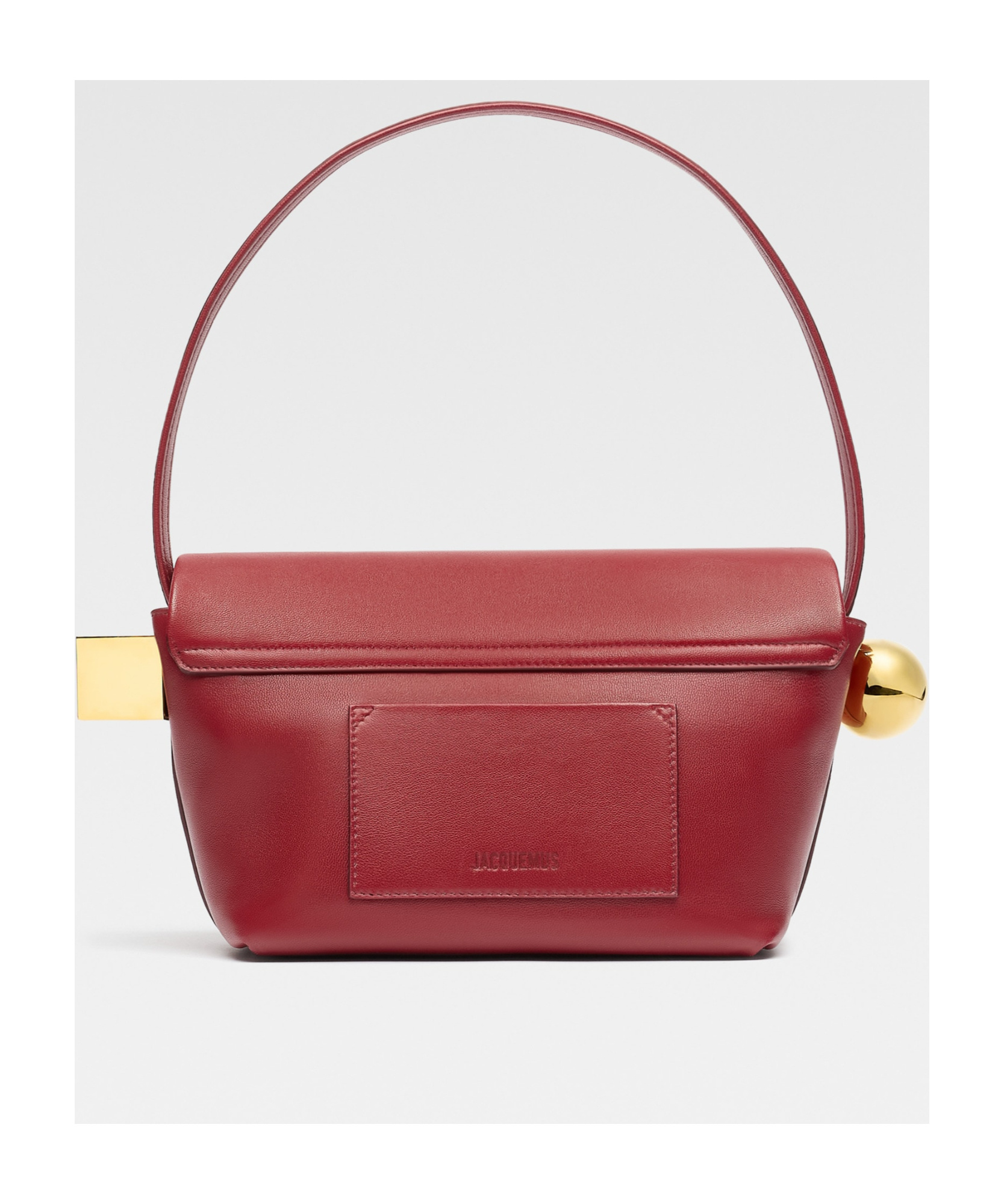 Jacquemus Le Rond Carré Logo Detailed Shoulder Bag In Red