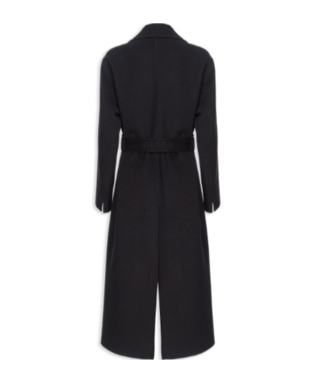 Shop Pinko Cornice Belted Coat In Black