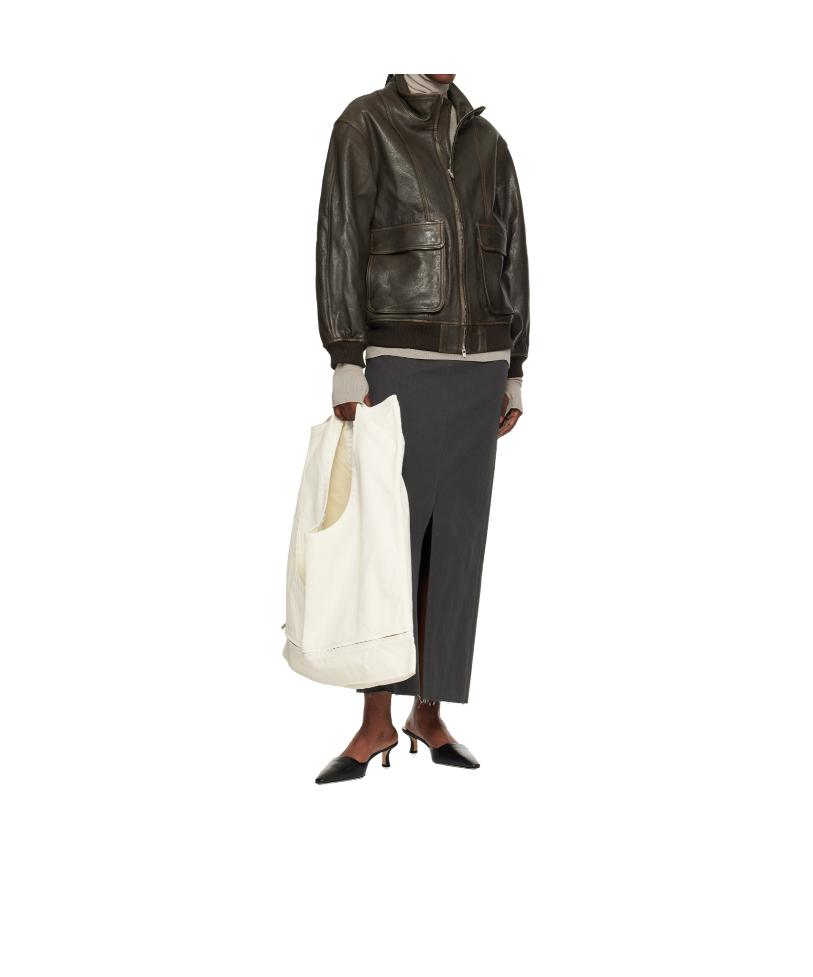 Issey Miyake Sculptural Convertible Vest Shoulder Bag In White