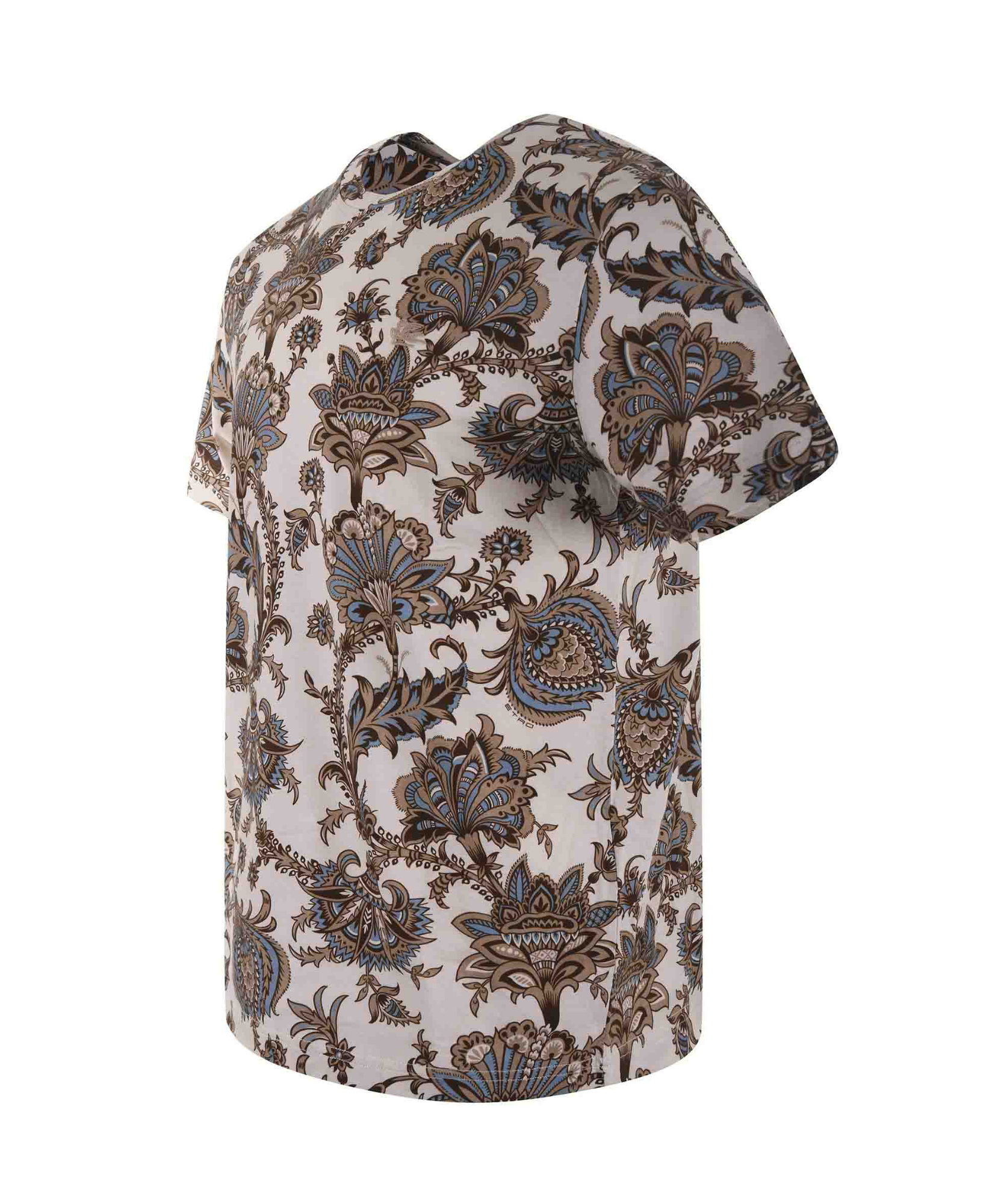 Etro Floral Printed Crewneck T-shirt In Multi