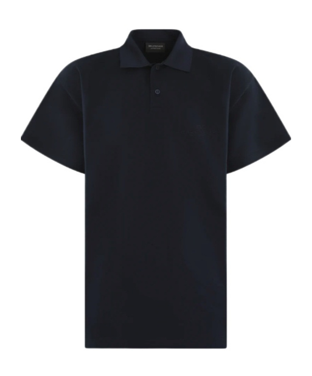 Balenciaga Logo's Polo Shirt In Black