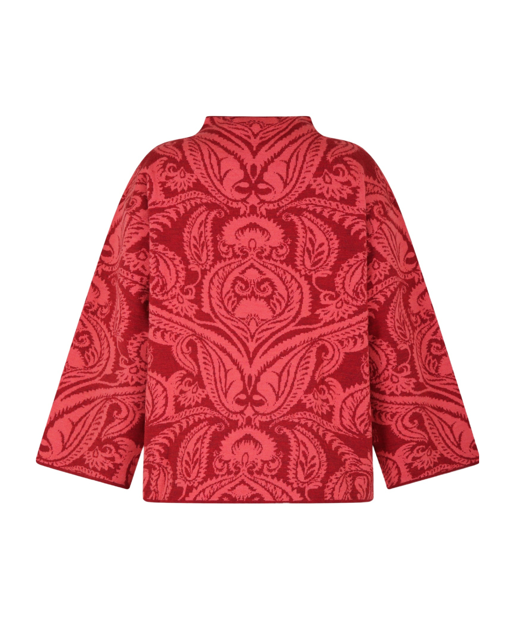 Etro Red Sweater For Girl With Paisley Pattern In Red