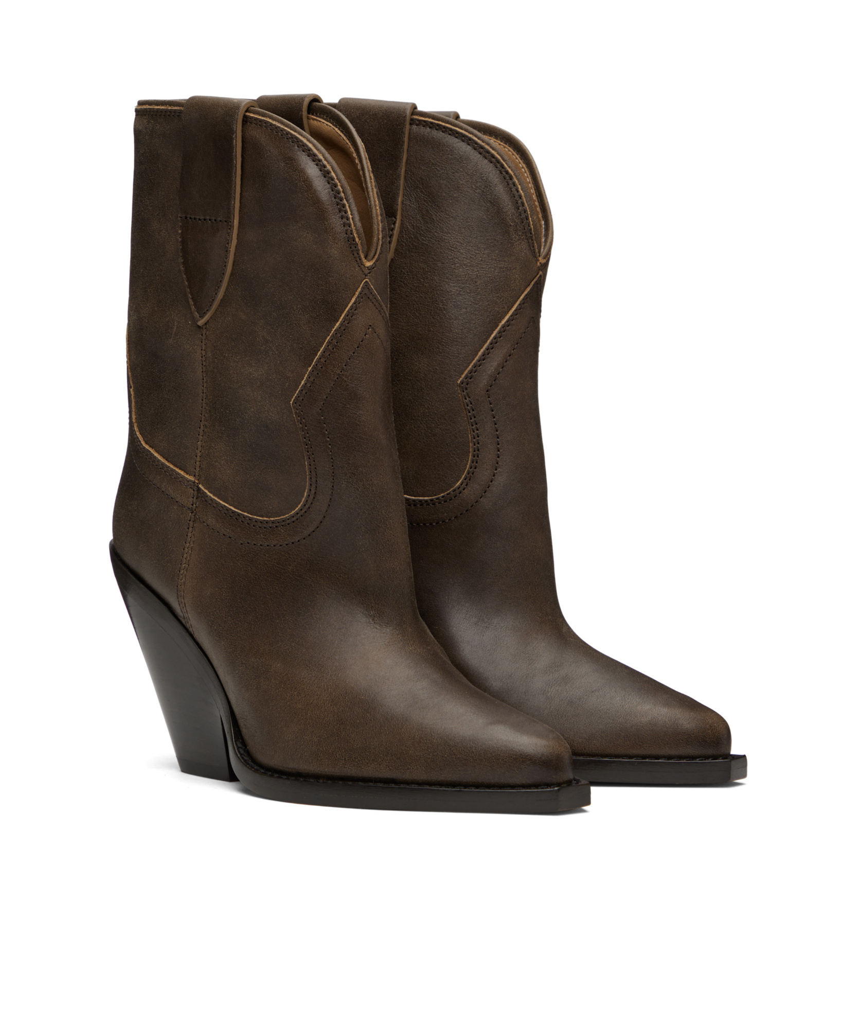 Shop Isabel Marant Pointed Short Boots In Black