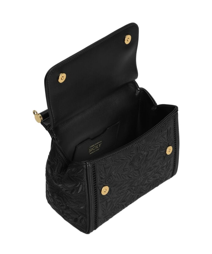Dolce & Gabbana Top Handle Shoulder Bag In Black