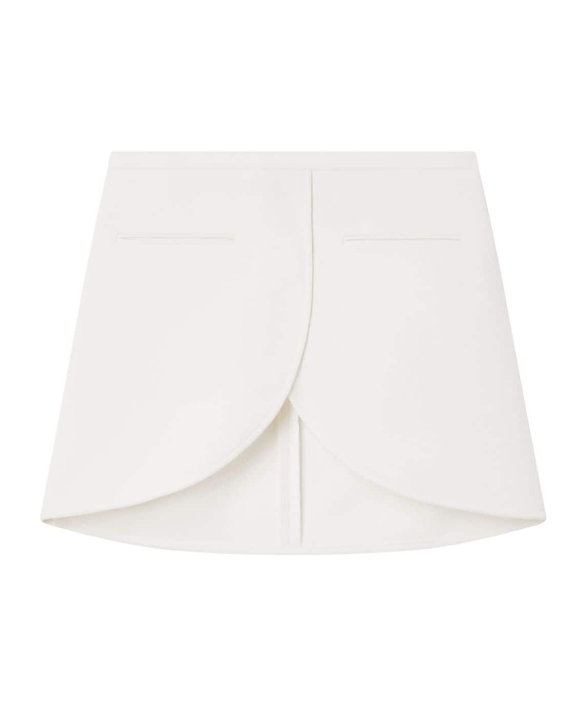 Courrèges Ellipse Asymmetric Miniskirt In White
