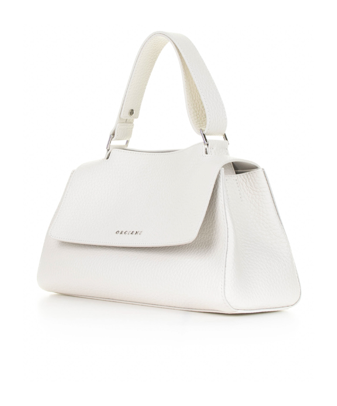 Orciani Logo Logo Shoulder Bag In White
