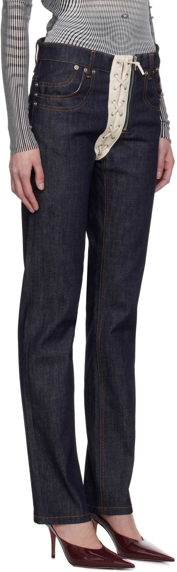 Jean Paul Gaultier Straight-leg Jeans In Blue
