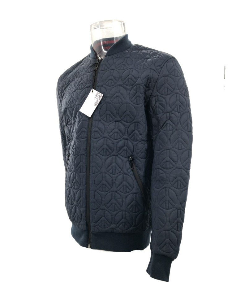 Moschino Long-sleeved Zipper Casual Jacket In Black