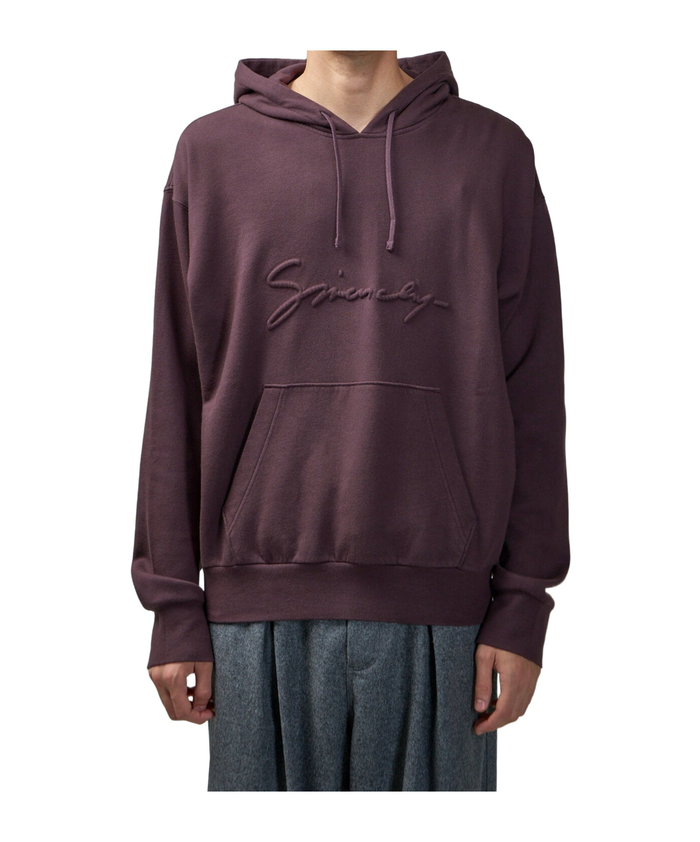 Givenchy Logo Embossed Drawstring Hoodie In Black