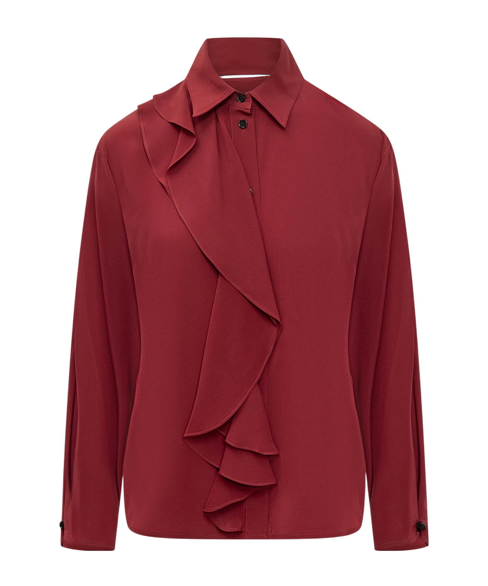 Shop Victoria Beckham Silk Shirt In Red