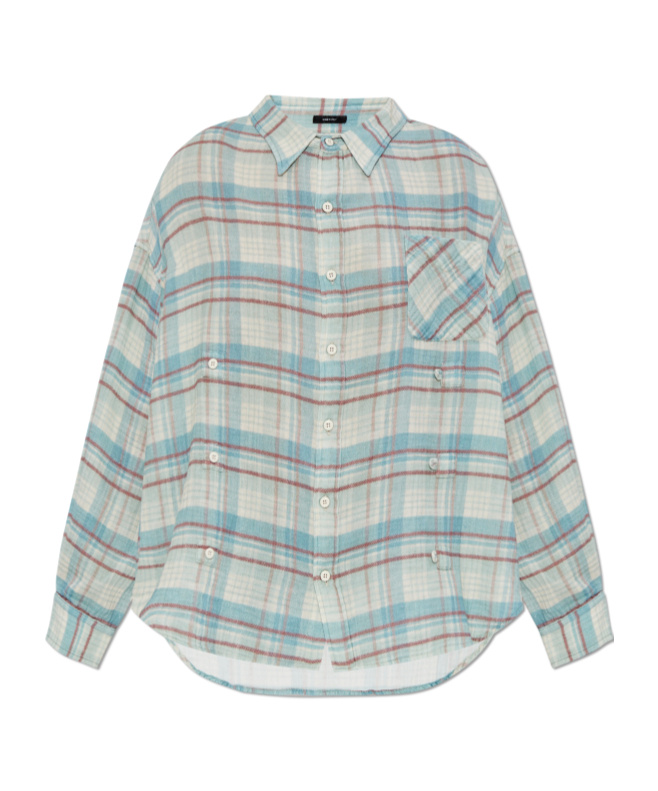 R13 Double-front Shirt In Green
