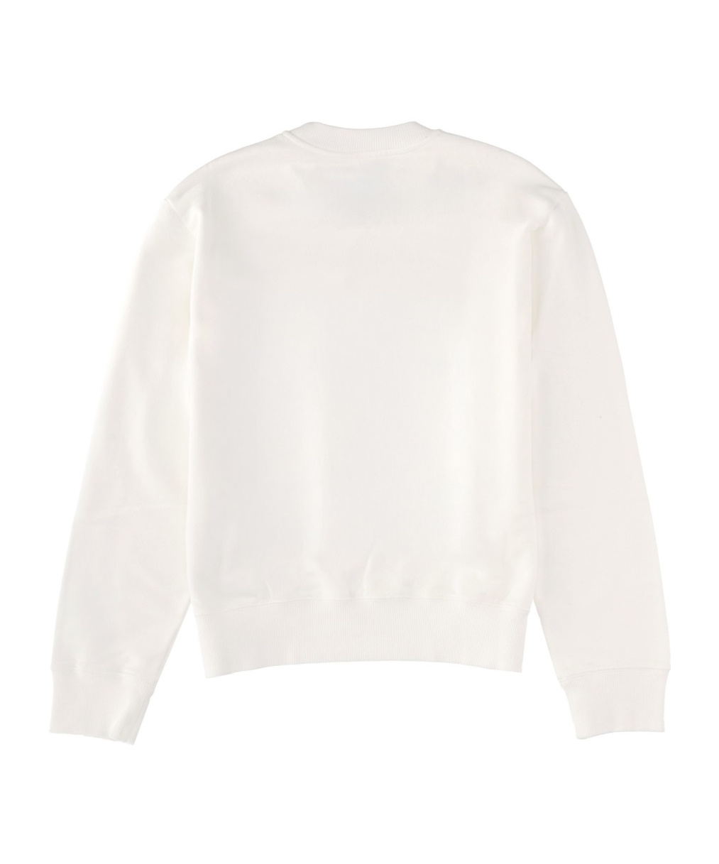 Mm6 Maison Margiela Numeric Signature Label Crewneck Sweatshirt In White