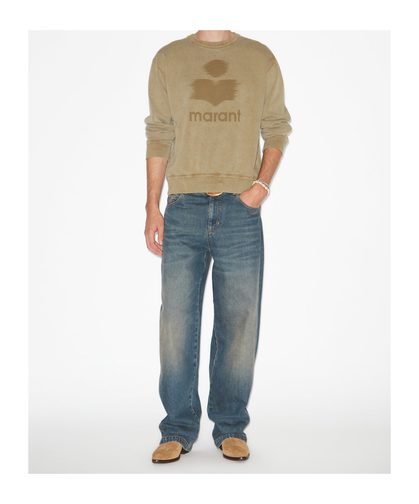 Isabel Marant Round-neck Sweater In Green