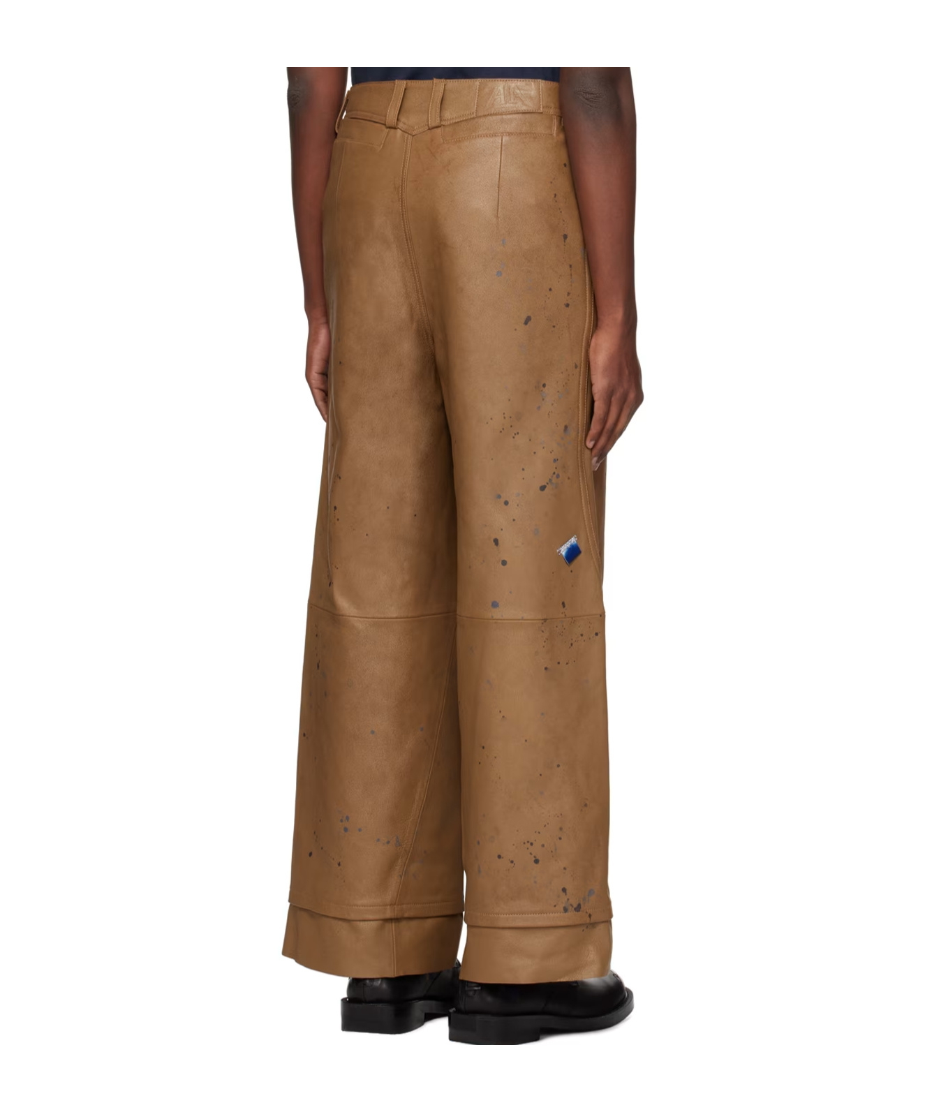 Ader Error Stitched Waist Loop Casual Pants In Brown