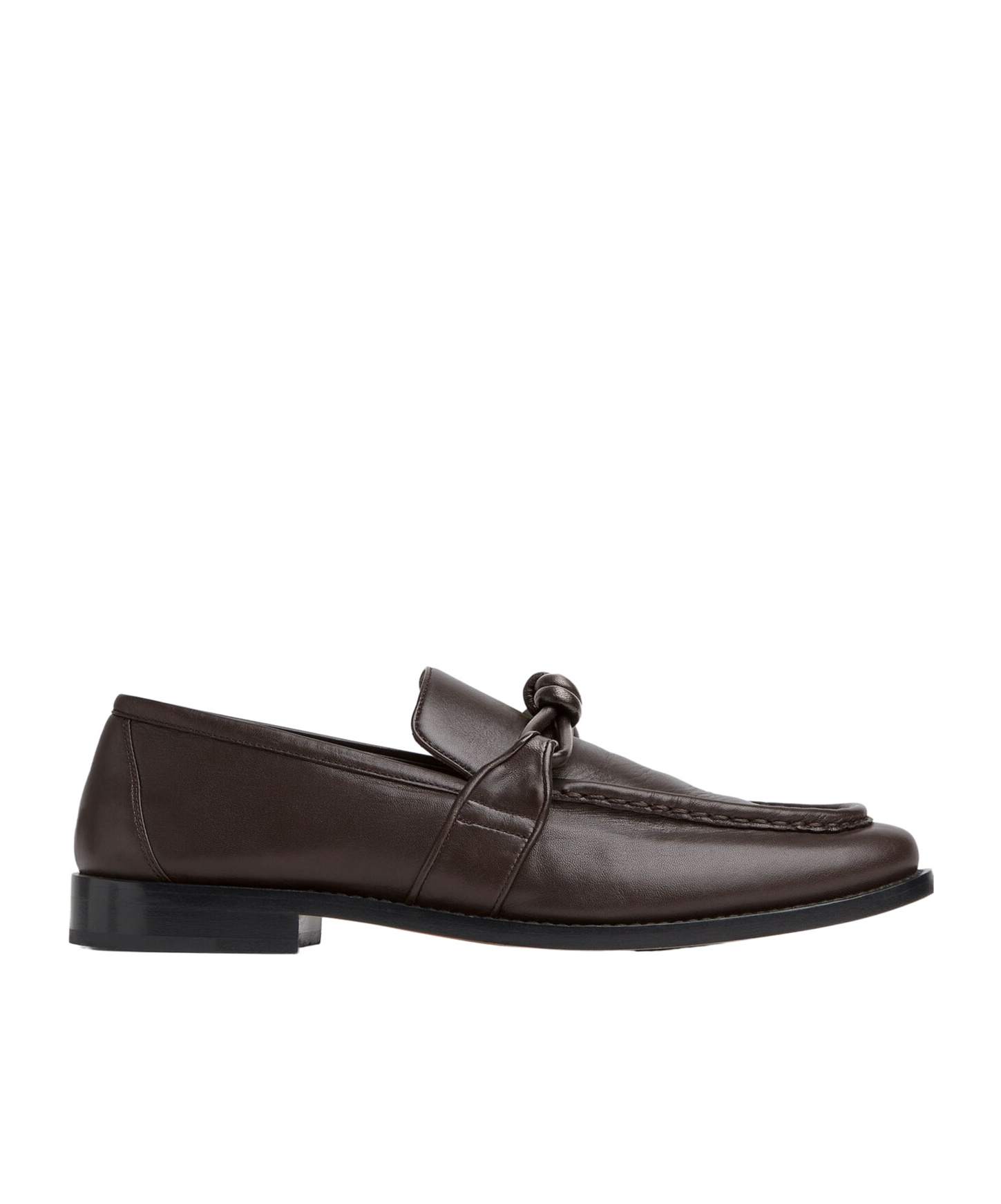 Shop Bottega Veneta Astaire Knotted Loafers In Black