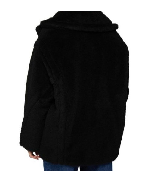 Shop Max Mara Long-sleeved Coat In Black