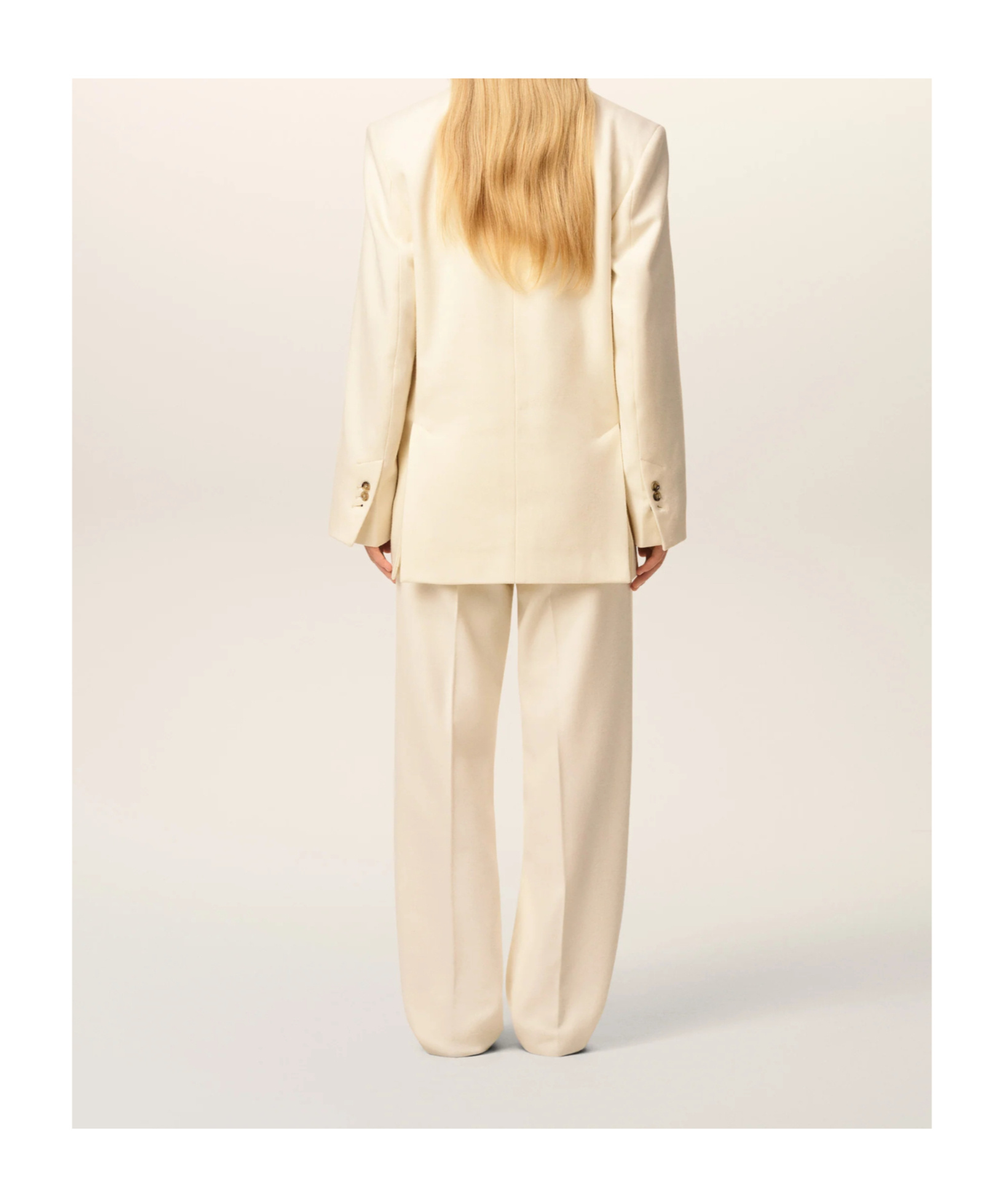 Ami Alexandre Mattiussi White Wool Loose Double Breasted Jacket White In Neutral
