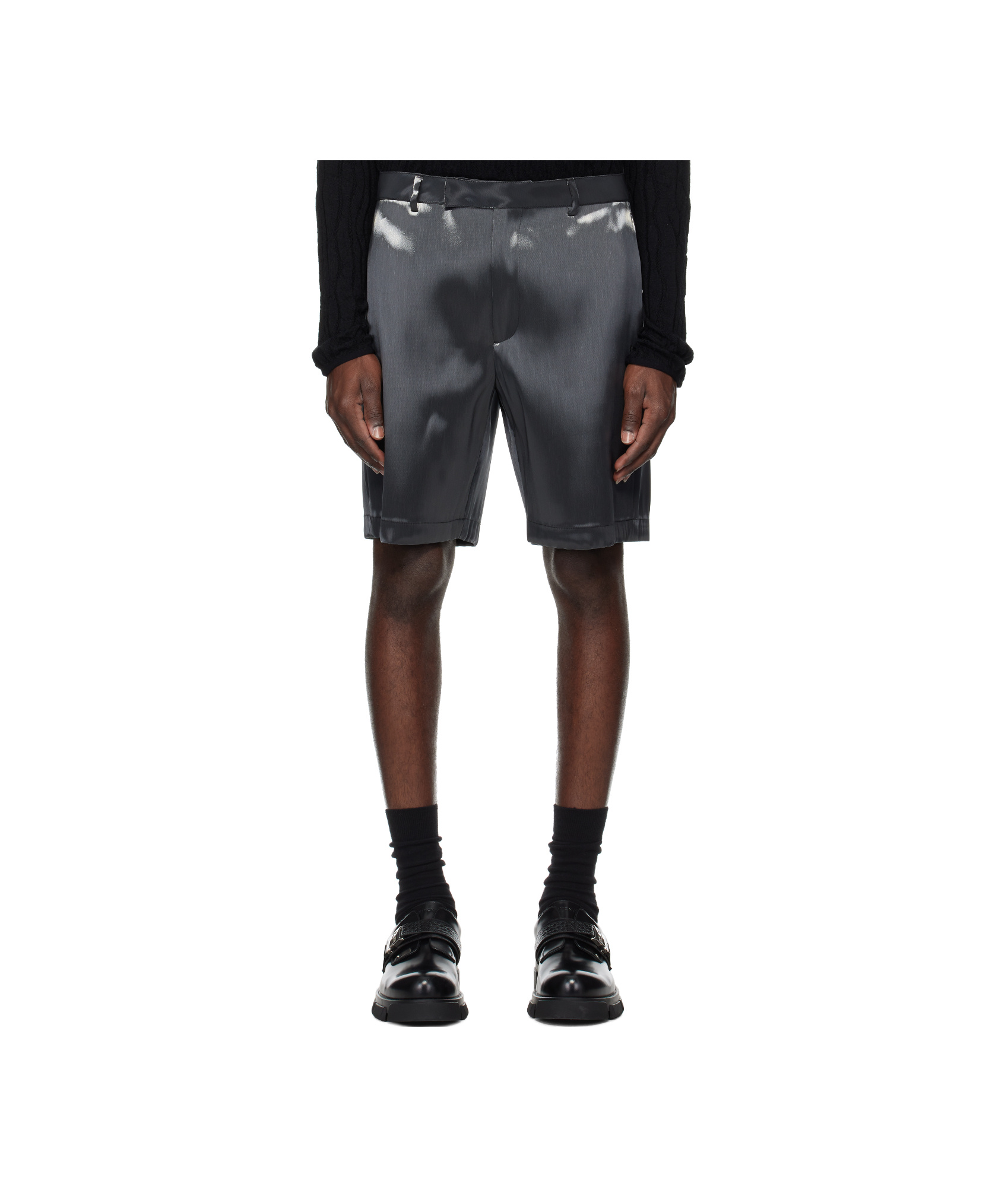 Heliot Emil Belt Loop Shorts In Gray L