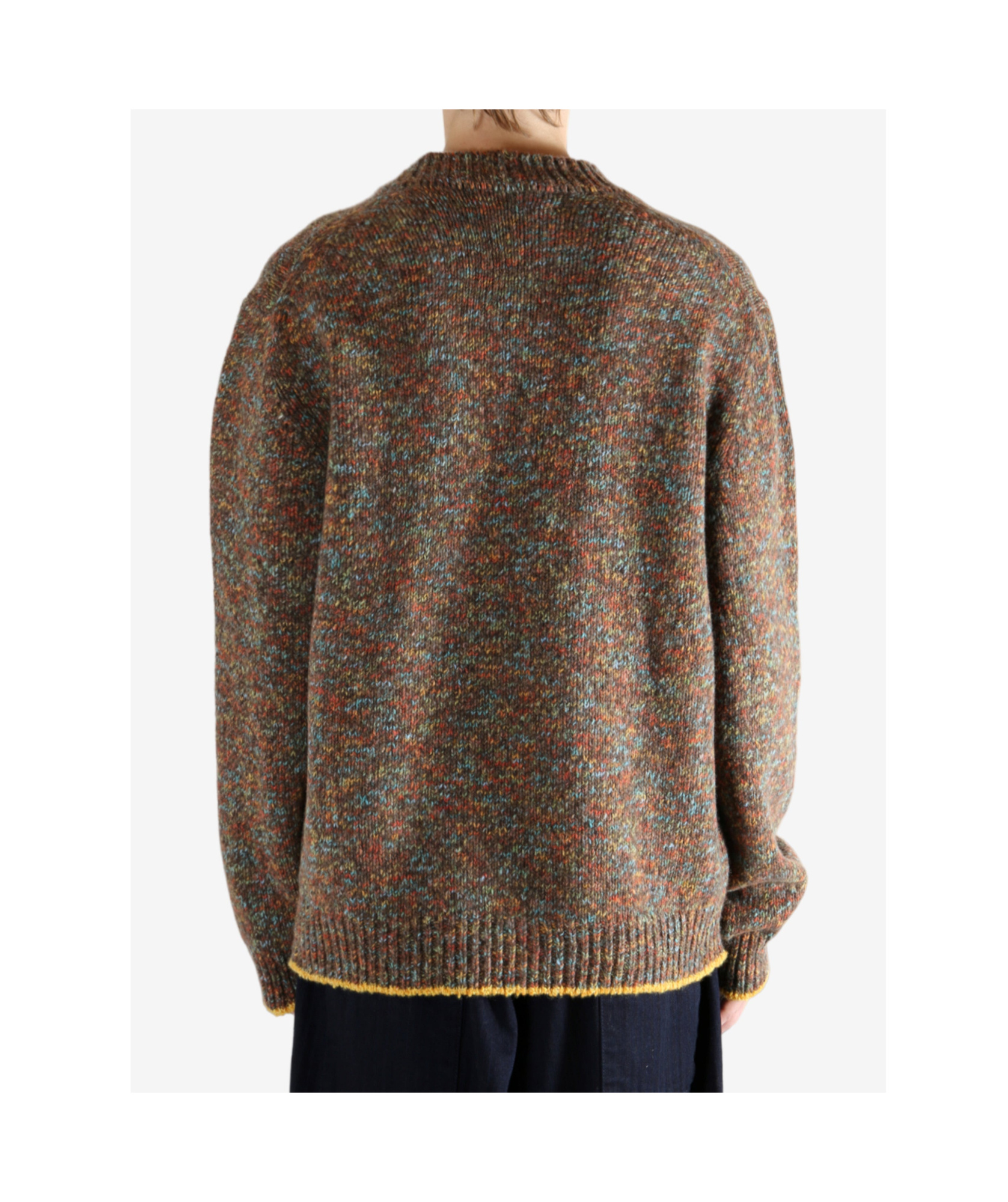 The Elder Statesman Confetti Wool-blend Sweater In Brown