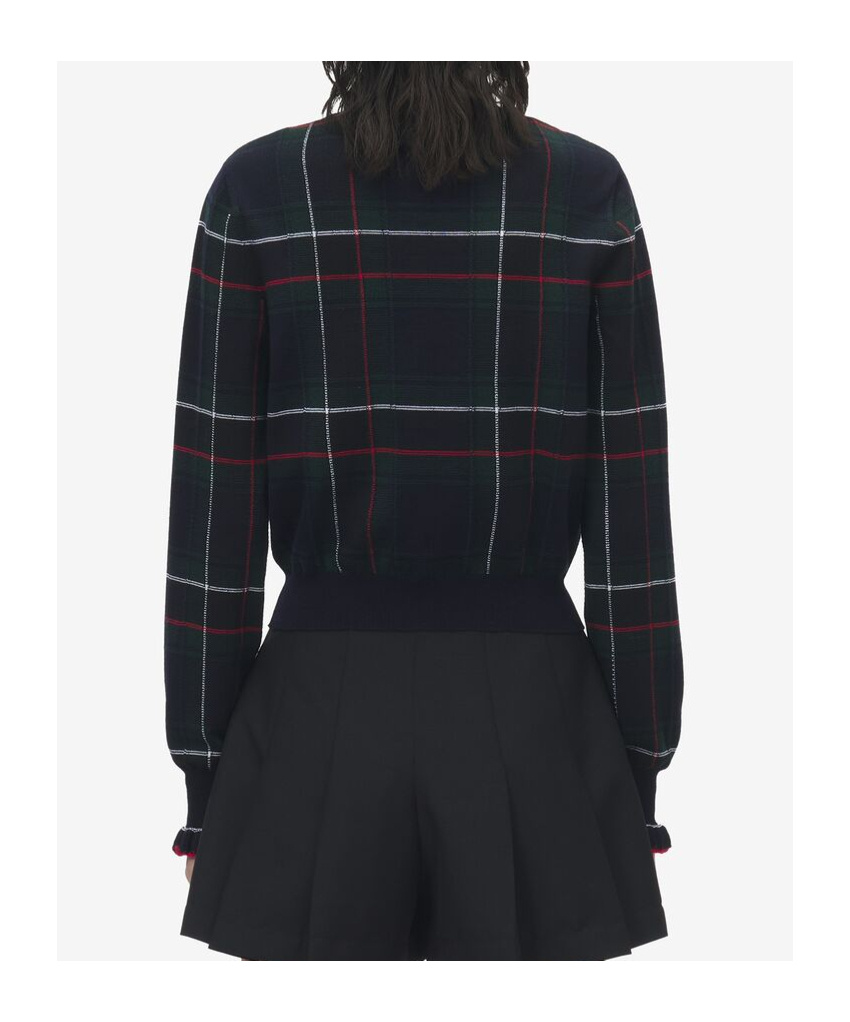 Alexander Mcqueen Mcqueen Check Wool Cardigan In Multi
