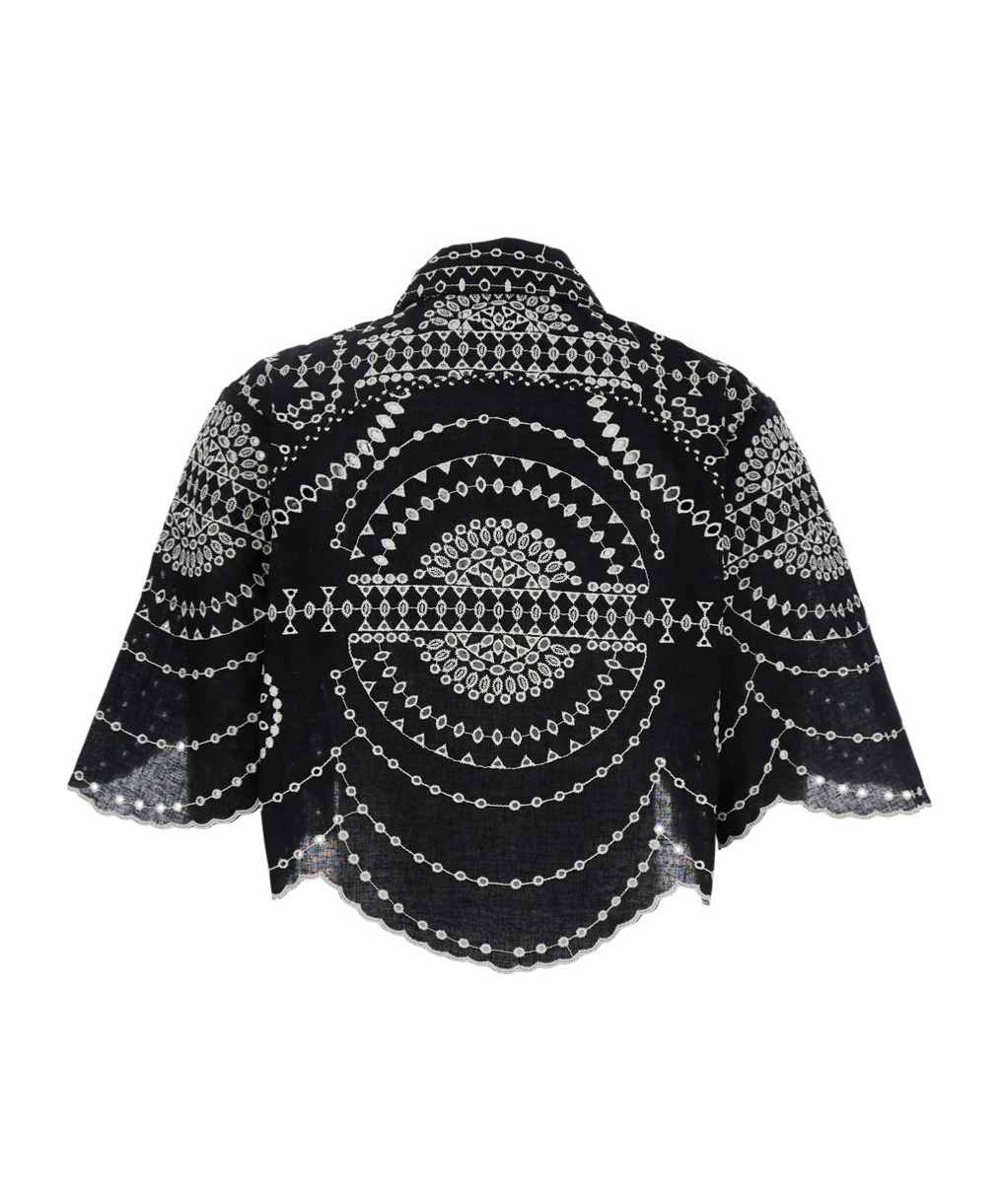 Charo Ruiz Short-sleeved Blouse In Black