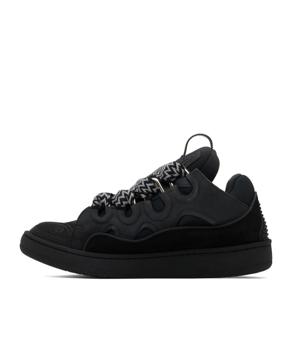 Lanvin Lace-up Low-cut Casual Sneakers In Black