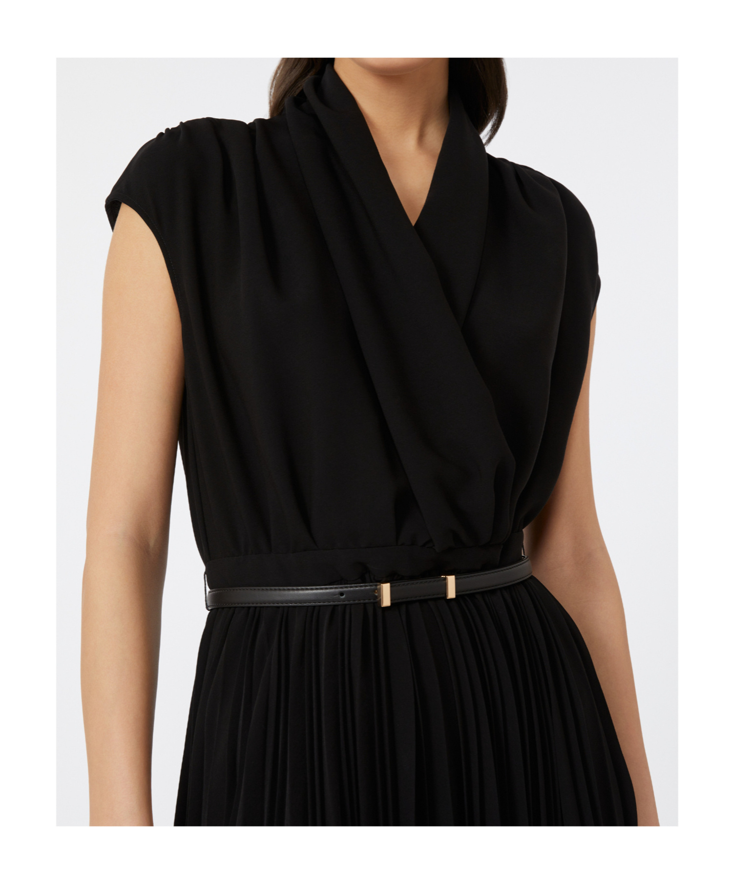 Max Mara Studio Albino Belted Midi Dress In Black