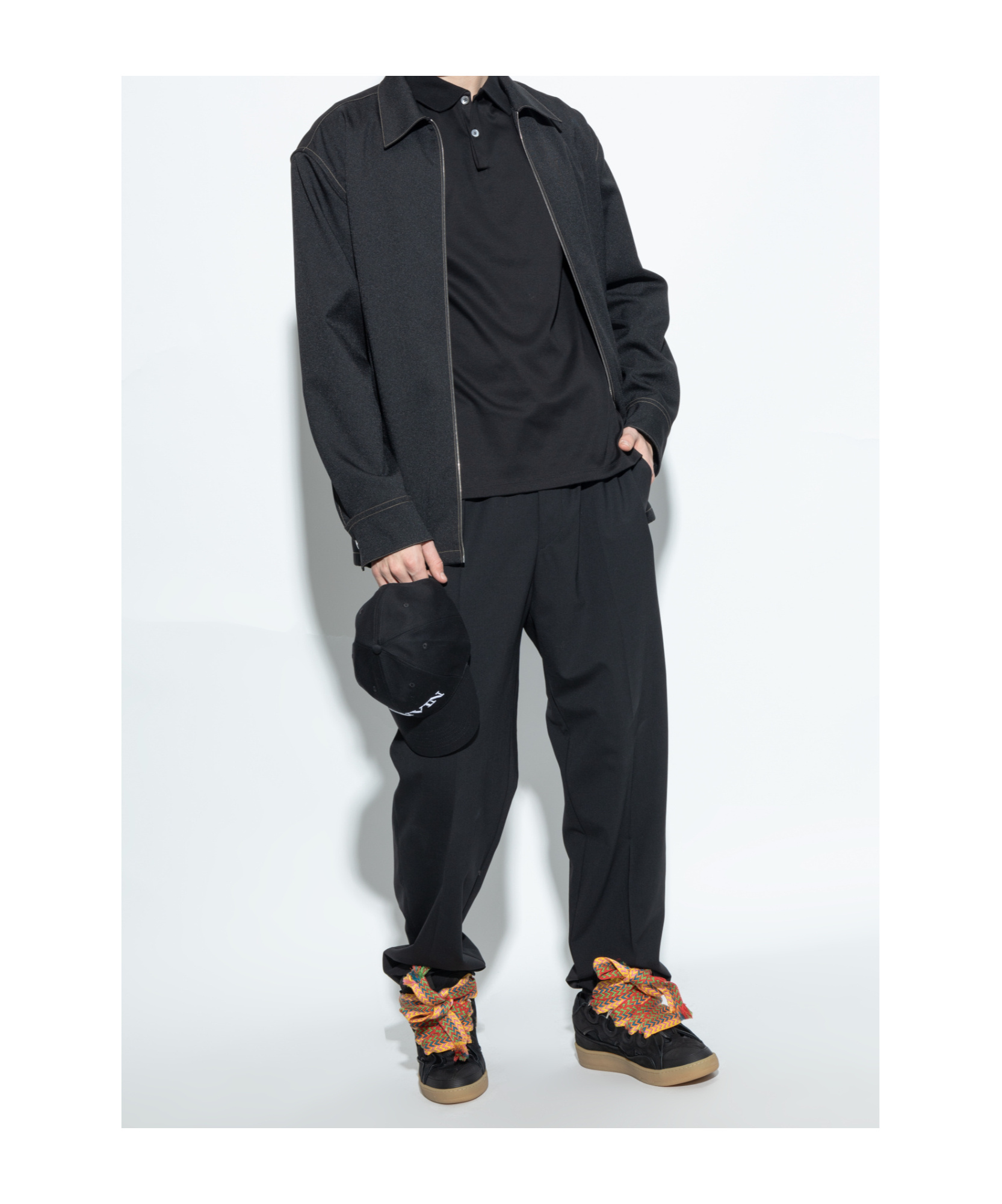 Lanvin Lace-up Low-cut Casual Shoes In Black