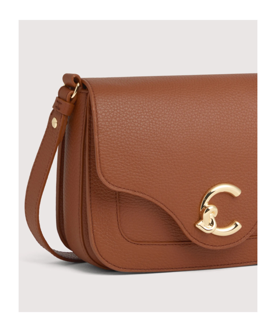 Coccinelle C-me Flap Cross Body Bag In Brown