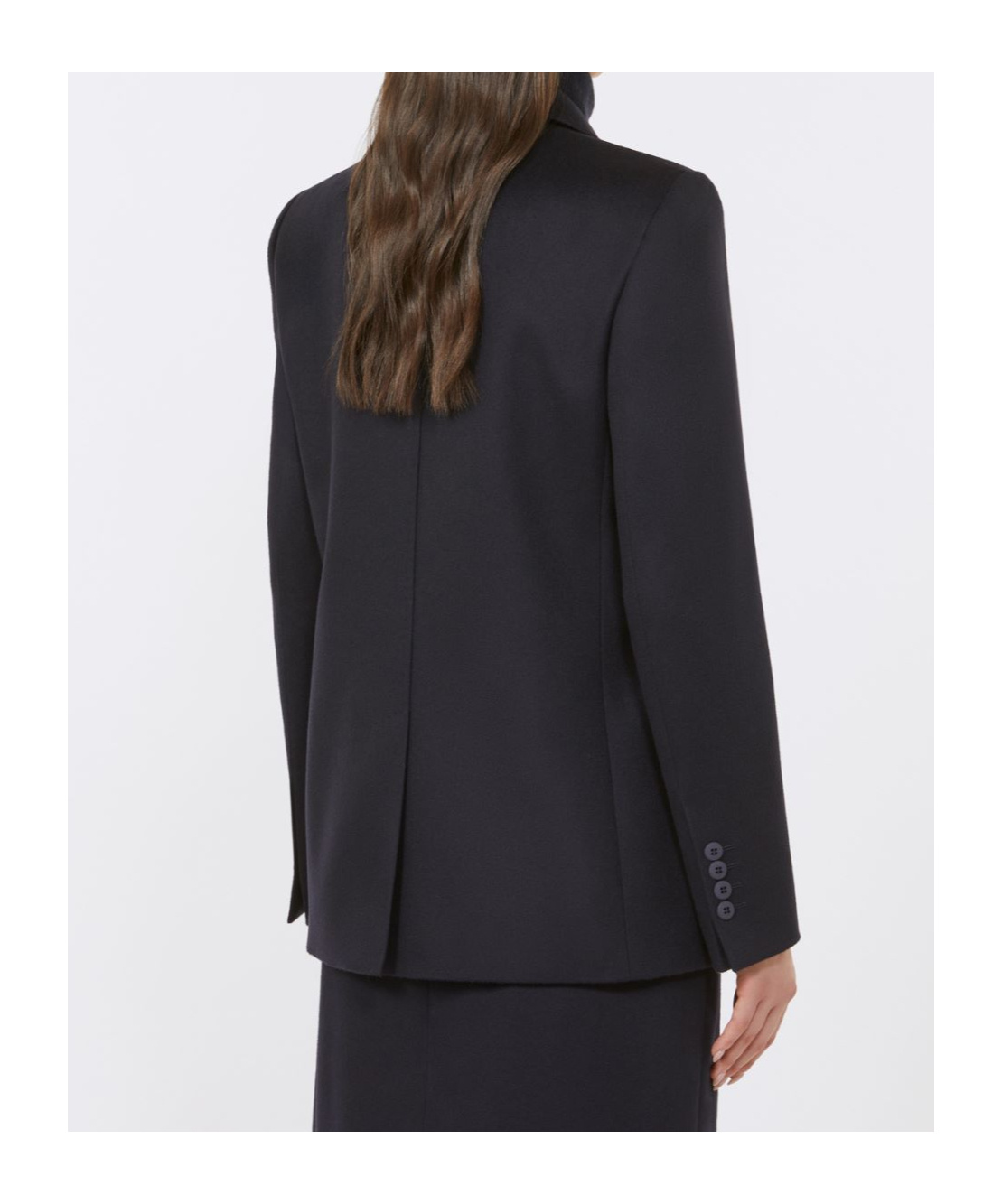 Max Mara Single-breasted Wool Broadcloth Blazer In Black