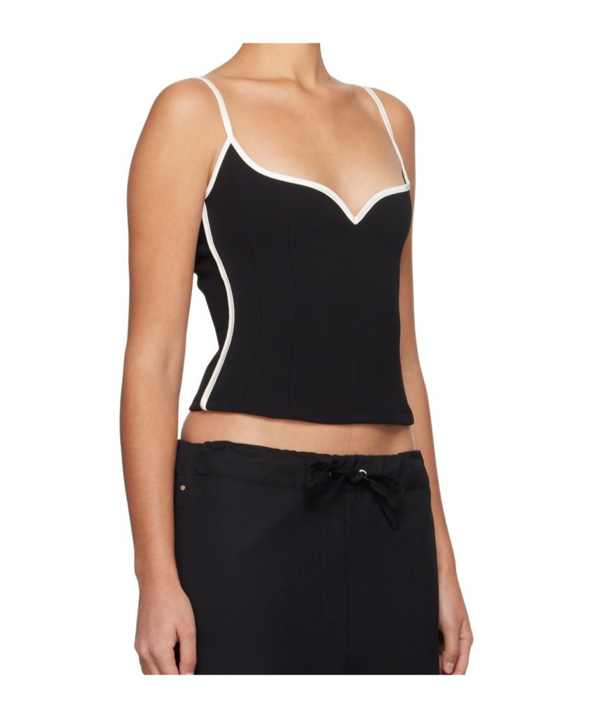 Paris Georgia Heart-shaped Vest In Black