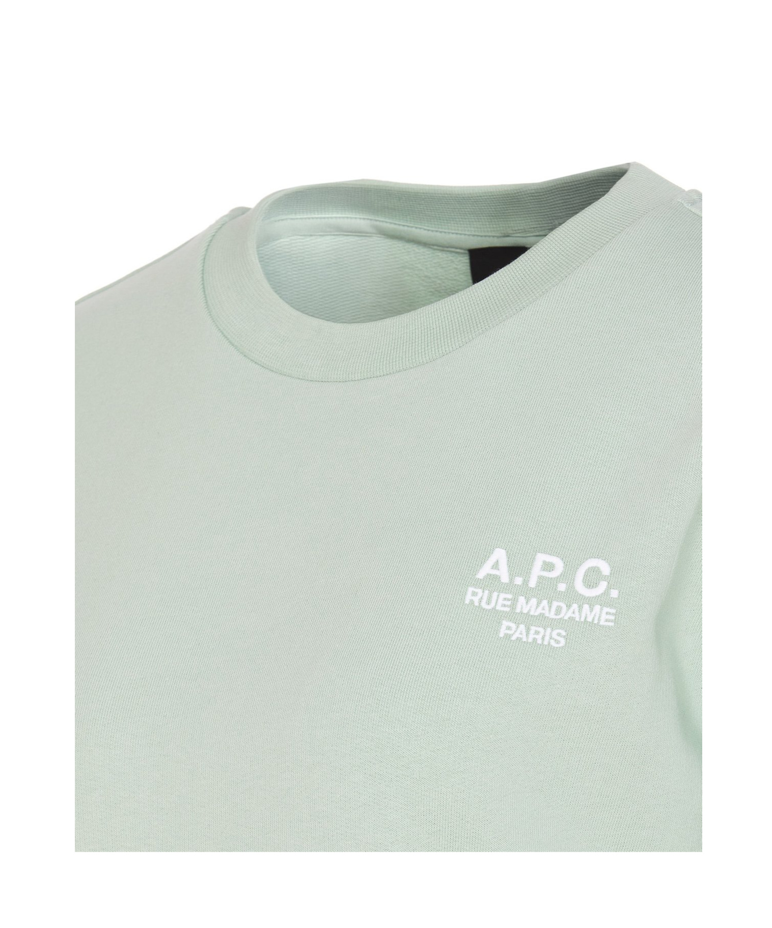 Apc A.p.c. Rue Madame Logo Embroidered Crewneck Sweatshirt In White