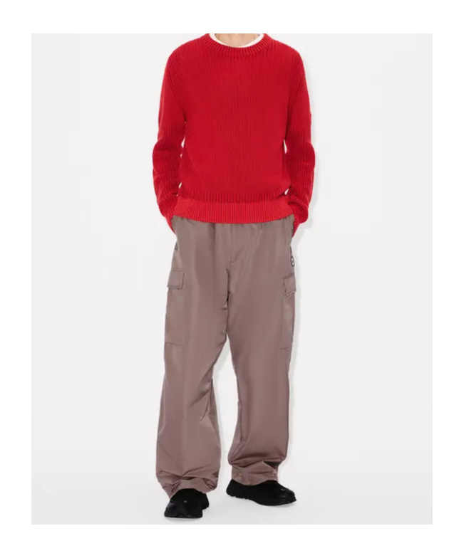 Kenzo 'boke Flower 2.0' Embroidered Jumper In Cotton Wool In Red