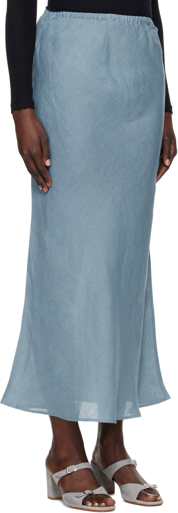 Baserange Blue Dydine Maxi Skirt In Blue