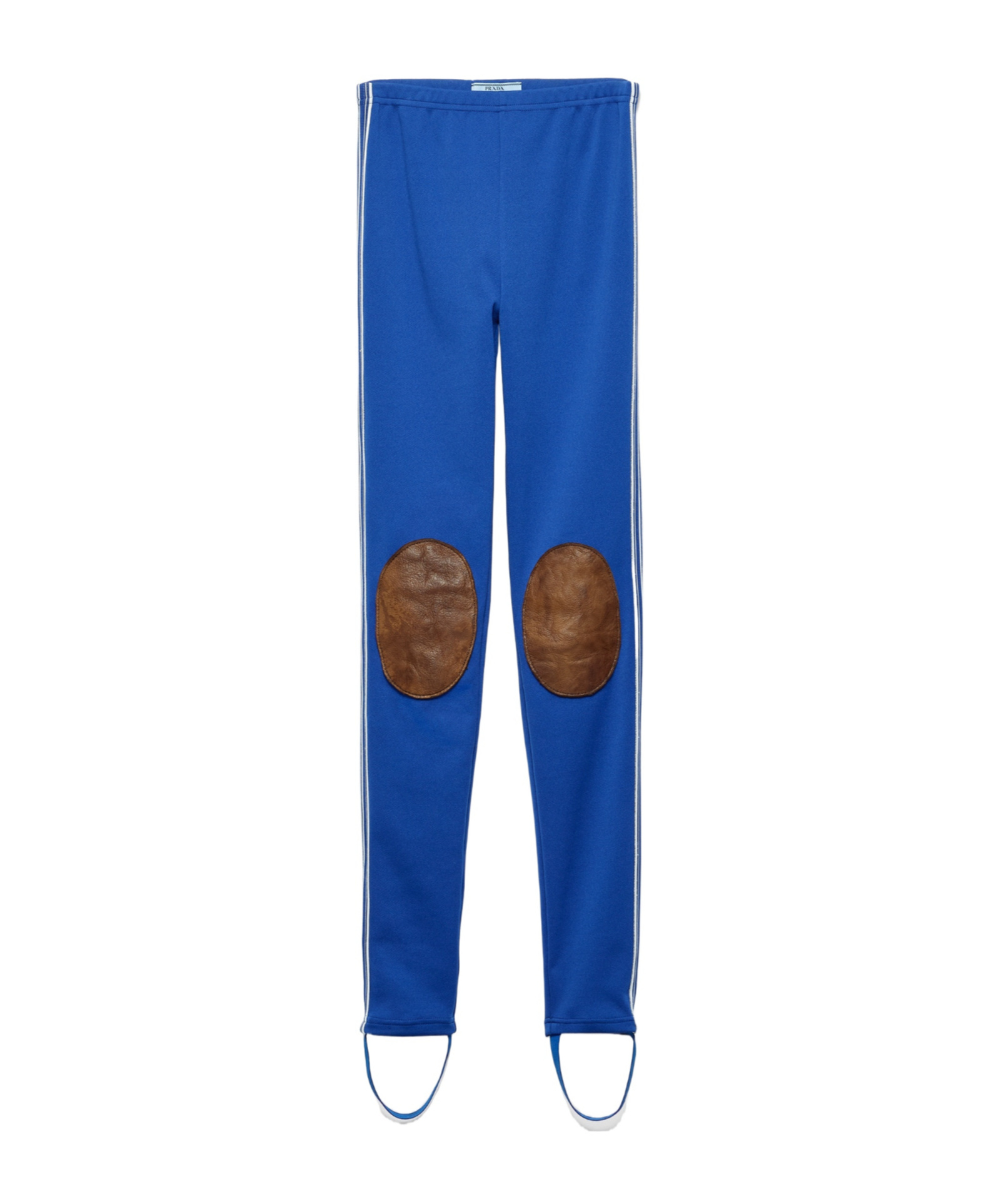 Prada Fleece Leggings In Blue