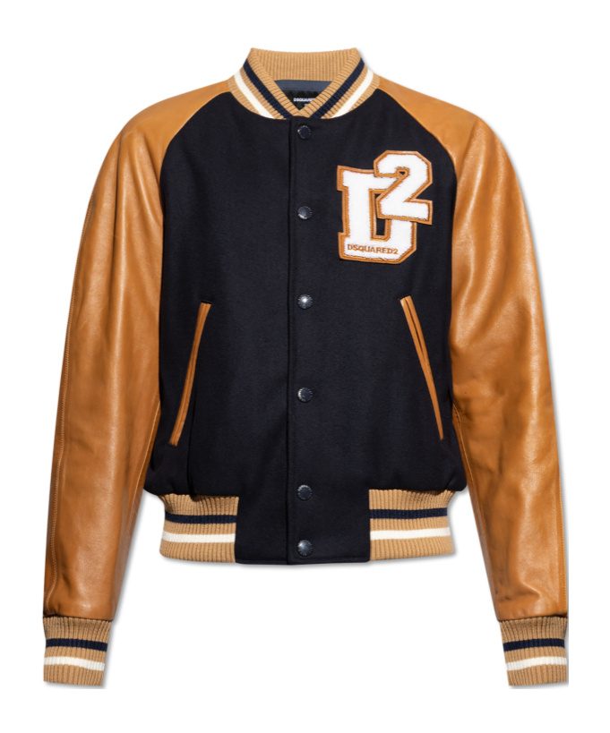 Dsquared2 Long Sleeve Casual Jacket In Brown