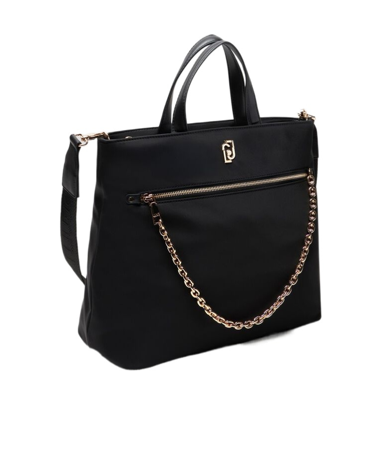 Liu •jo Double Handle Shoulder Bag In Black