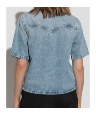 Ganni Denim Shirt In Blue