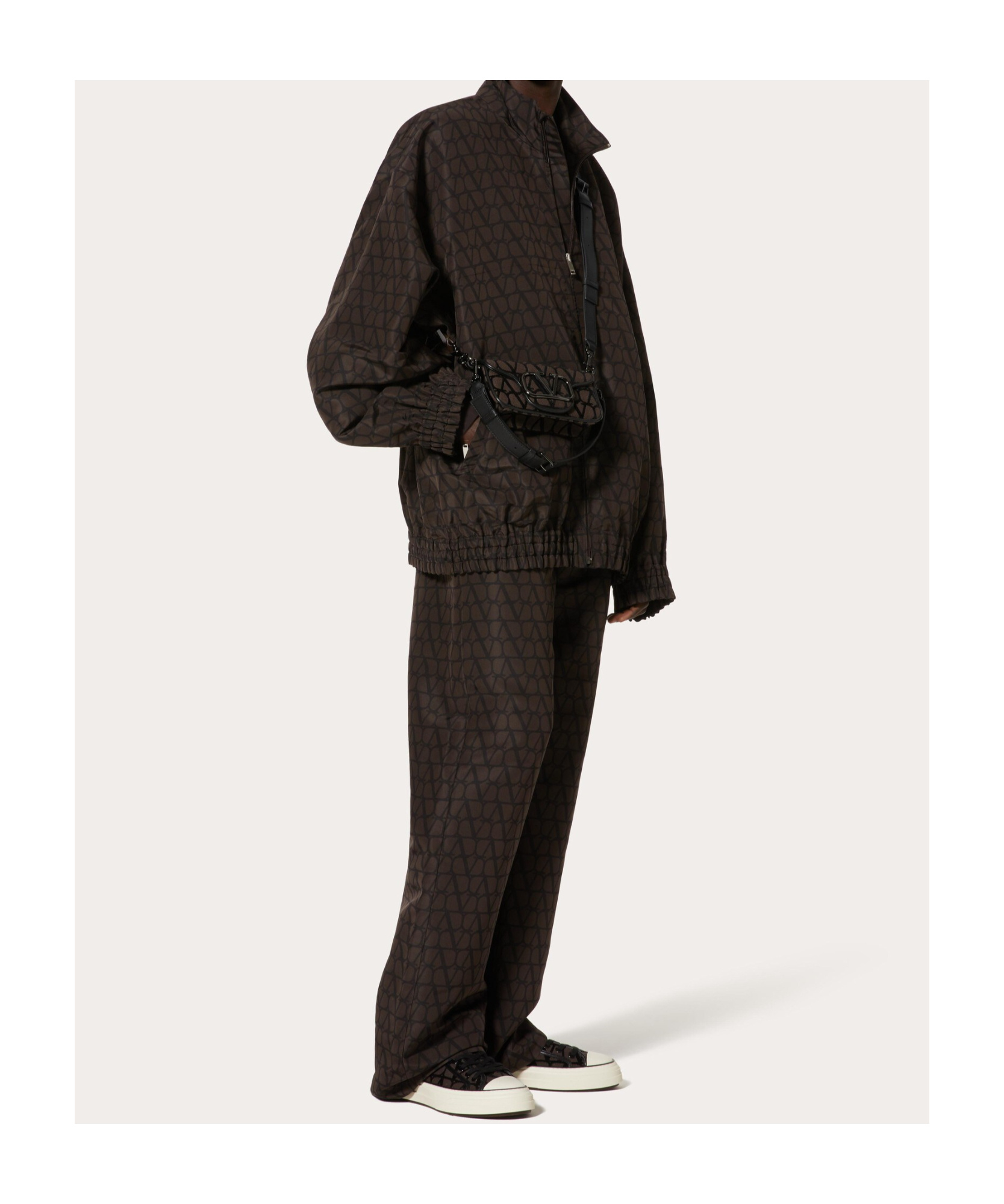 Valentino Garavani Man Jacket Dark Brown Size 40 Silk In Black