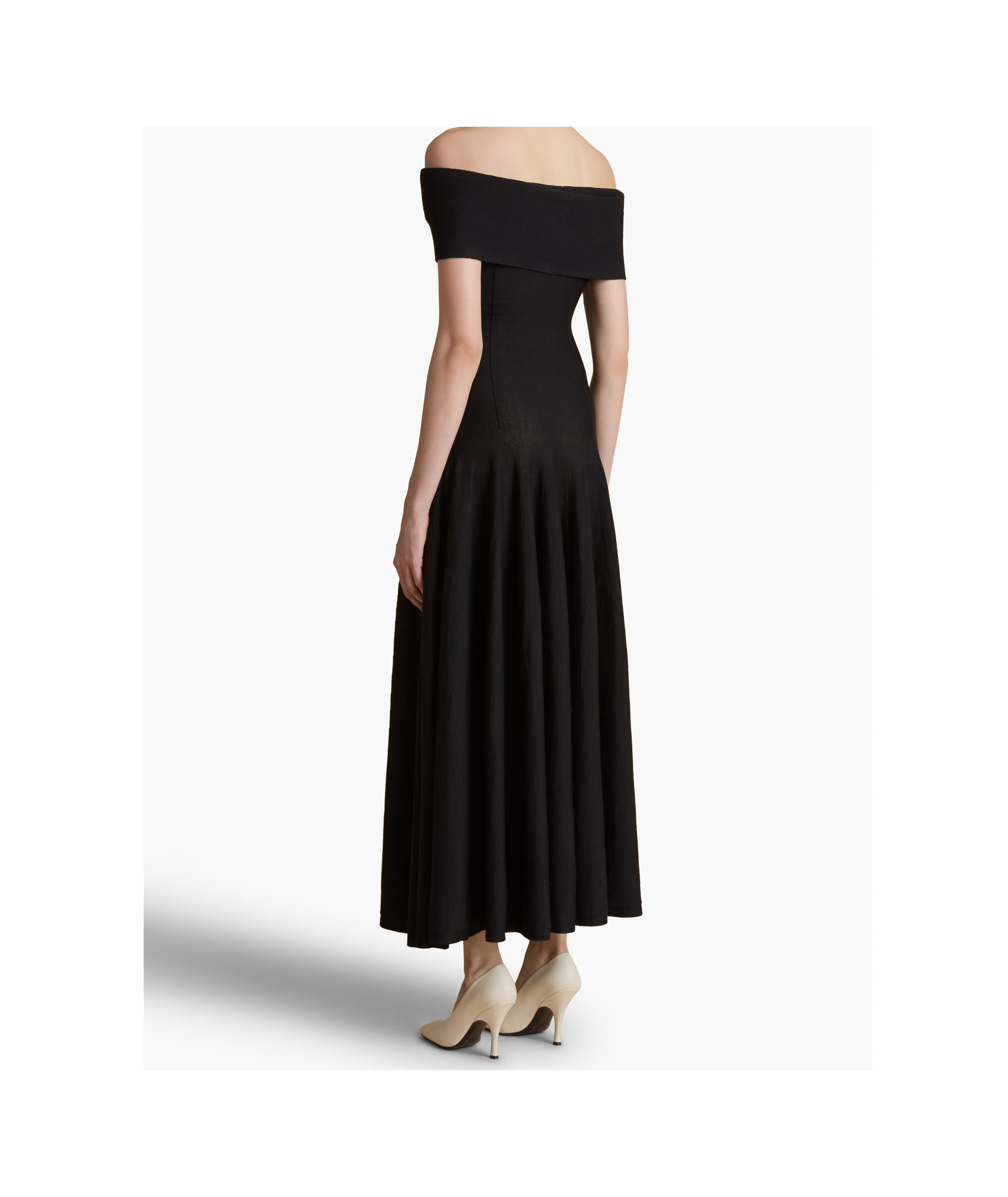 Khaite Short Sleeve Dress In Black