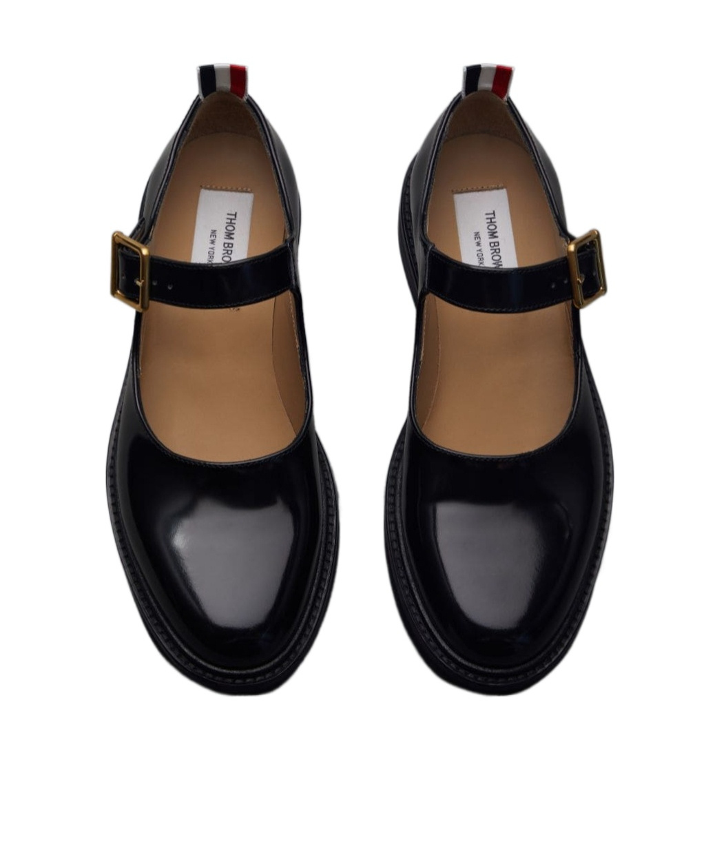 Thom Browne "brushed Leather Mary Jane Thom John Shoes In Black