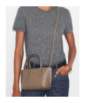Tory Burch Perry Mini Tote In Gray