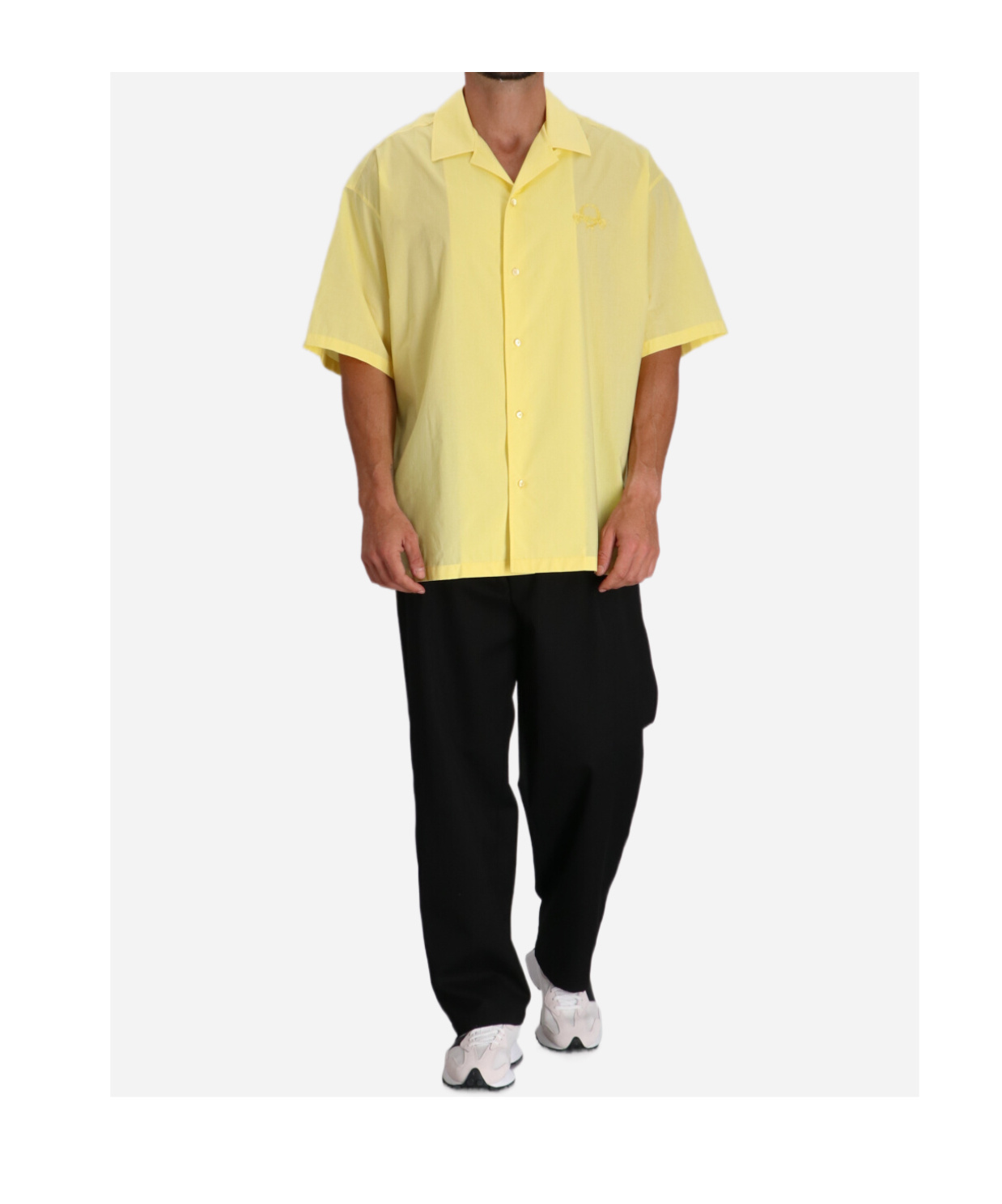 Moschino Short-sleeve Button-up Shirt In Yellow