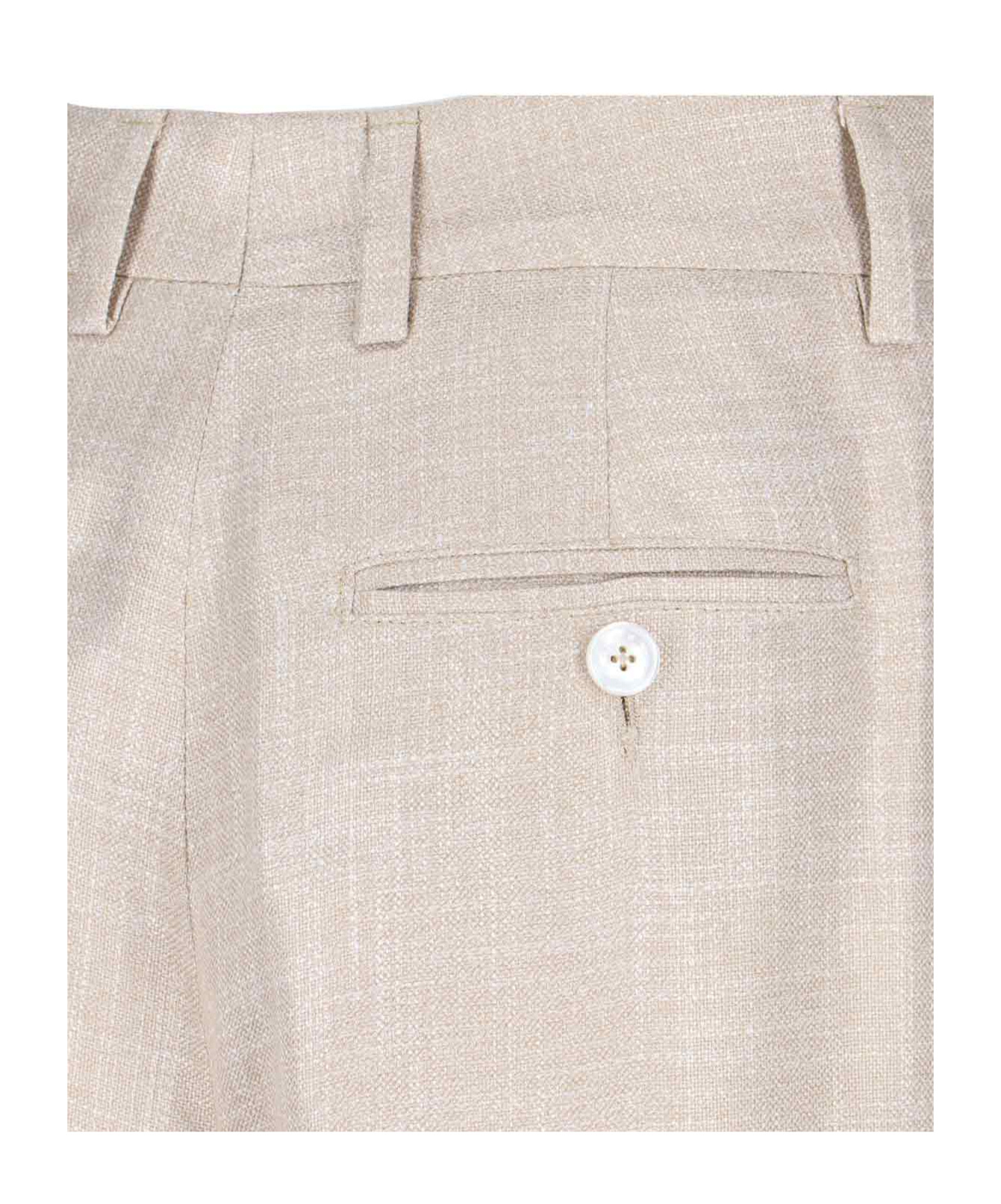 Kiton Metallic Crepe Straight-leg Trousers