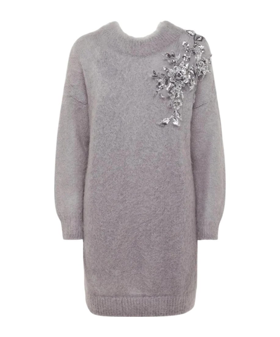 Blugirl Ribbed Knit Dress In Gold